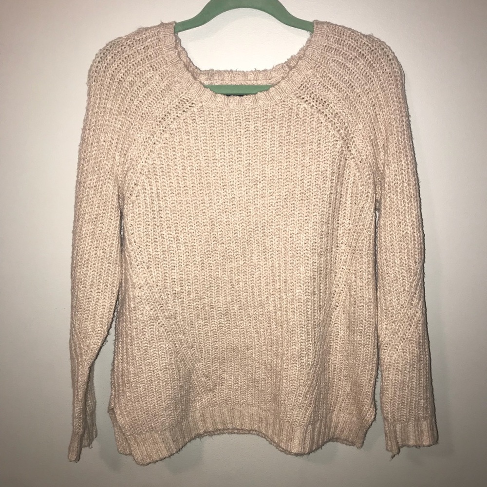 over sized oatmeal american eagle sweater